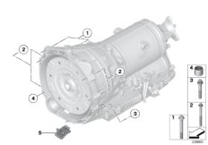 Крепление коробки передач для BMW F07 530d N57 (схема запасных частей)
