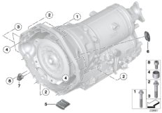 Крепление коробки передач для BMW F07 550i N63 (схема запасных частей)