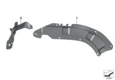 Кожухи жг.проводов/кабельн.коробки для BMW E65 730i M54 (схема запасных частей)