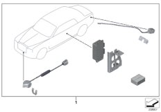 К-т дооснащения, система камер, Пд + Зд для ROLLS-ROYCE RR2 Drophead N73 (схема запасных частей)