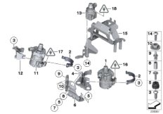 Электрический насос ОЖ / крепление для BMW E72 Hybrid X6 N63 (схема запасных частей)