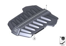 Звукоизоляционный кожух для BMW RR31 Cullinan N74L (схема запасных частей)