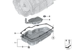 GA7AHSCD, масляный картер / масл.фильтр для BMW E72 Hybrid X6 N63 (схема запасных частей)