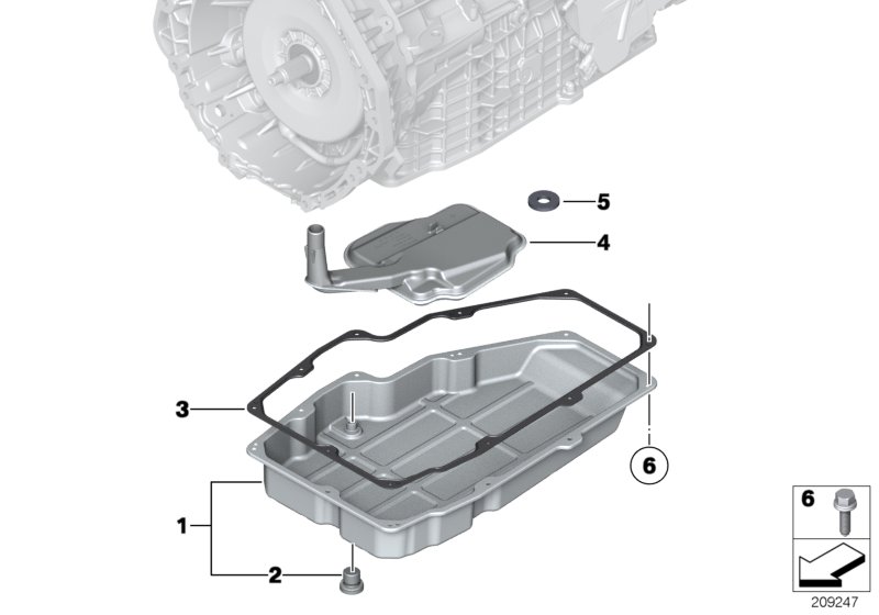GA7AHSCD, масляный картер / масл.фильтр для BMW E72 Hybrid X6 N63 (схема запчастей)