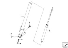 Подвижная трубка/амортизатор для MOTO K46 S 1000 RR 12 (0524,0534) 0 (схема запасных частей)