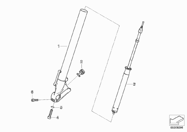 Подвижная трубка/амортизатор для BMW K46 S 1000 RR 10 (0507,0517) 0 (схема запчастей)