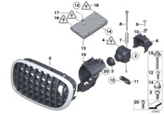 Камера системы ночного видения для BMW F02 730Li N52N (схема запасных частей)