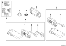 Дистанционное радиоуправление для BMW E82 120i N43 (схема запасных частей)