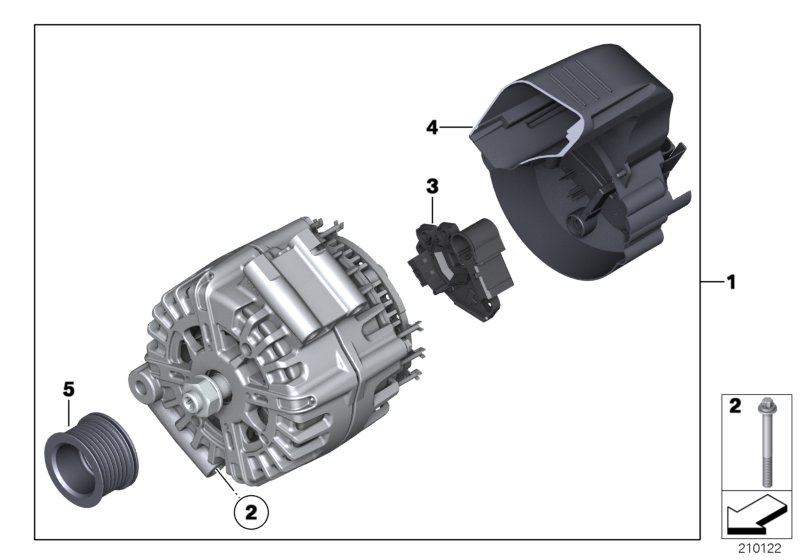 генератор для BMW F02N 760Li N74 (схема запчастей)