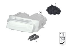 Детали фары для BMW RR4 Ghost EWB N74R (схема запасных частей)