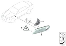 Габаритный фонарь для BMW RR4 Ghost N74R (схема запасных частей)