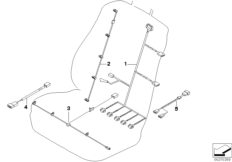 Доп. комплекты проводов сиденья для BMW E70N X5 40iX N55 (схема запасных частей)