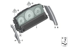 комбинация приборов для ROLLS-ROYCE RR4 Ghost N74R (схема запасных частей)