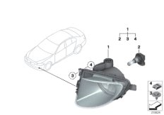 фары противотуманные для BMW F10 530d N57 (схема запасных частей)