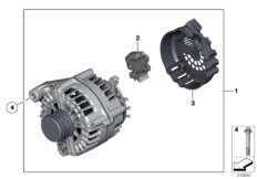 генератор для BMW F10N 535dX N57Z (схема запасных частей)