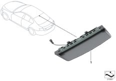 Третий фонарь стоп-сигнала для BMW F10N 535dX N57Z (схема запасных частей)