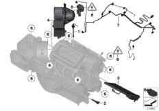 Электрические детали кондиционера для BMW E71 X6 40iX N55 (схема запасных частей)