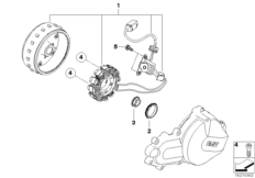 генератор для BMW K16 G 450 X (0145) 0 (схема запасных частей)