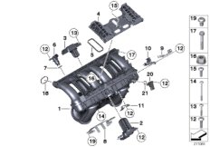 Система впуска для BMW F02 730Li N52N (схема запасных частей)
