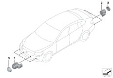 Ультразвуковой датчик для BMW F07 550i N63 (схема запасных частей)