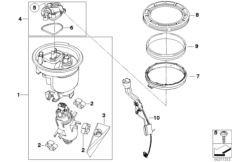Топливный насос/датчик уровня наполнения для BMW K25 R 1200 GS 10 (0450,0460) 0 (схема запасных частей)