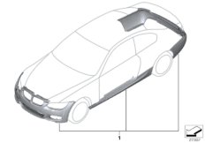 К-т доосн.аэродинамическим к-том в M-ст. для BMW E92N 323i N52N (схема запасных частей)