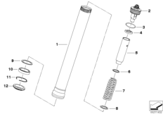 Неподвижная труба Л для MOTO K42 HP4 (0D01, 0D11) 0 (схема запасных частей)
