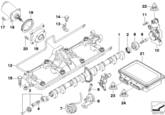 Эксц.вал мех.упр.газораспред,с/двигатель для BMW E65 735i N62 (схема запасных частей)