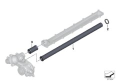 Трубопровод системы охлаждения для BMW F01 760i N74 (схема запасных частей)