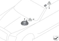 Детали устройства громкой связи для BMW RR4 Ghost N74R (схема запасных частей)