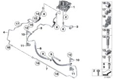 Клапанный блок и доп.дет./Dynamic Drive для BMW F10 535iX N55 (схема запасных частей)