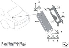 Детали SA 633 в багажном отделении для BMW RR4 Ghost N74R (схема запасных частей)