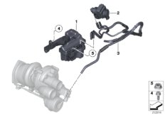 Вакуумная сист.управл.турбонагнетателем для BMW R61 Cooper S ALL4 N18 (схема запасных частей)