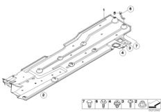 Облицовка днища кузова для MINI R56 Coop.S JCW N14 (схема запасных частей)