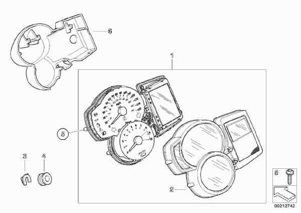 комбинация приборов для BMW K73 F 800 R (0217,0227) 0 (схема запчастей)