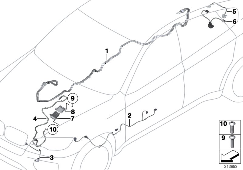 Различные к-ты проводов Hybrid для BMW E72 Hybrid X6 N63 (схема запчастей)