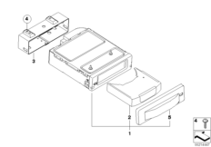 CD-чейнджер / кронштейн для BMW E61 525xi N52 (схема запасных частей)