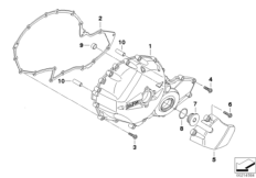 Крышка картера двигателя П для BMW K43 K 1200 R Sport (0585,0595) 0 (схема запасных частей)