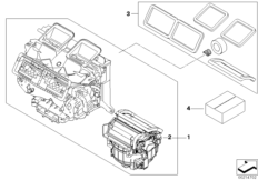 Детали корпуса автом.кондиционера Valeo для BMW E87N 118i N43 (схема запасных частей)