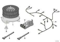 Электр. детали авт. климат-контроля для BMW RR3 Coupé N73 (схема запасных частей)
