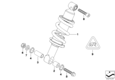 Амортизационная стойка Пд для BMW K43 K 1200 R Sport (0585,0595) 0 (схема запасных частей)