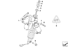 Амортизационная стойка ESA Пд для BMW K26 R 1200 RT 10 (0430,0440) 0 (схема запасных частей)