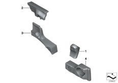 Доп.элементы обшивки передней двери для ROLLS-ROYCE RR4 Ghost N74R (схема запасных частей)