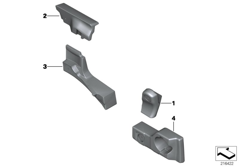 Доп.элементы обшивки передней двери для ROLLS-ROYCE RR4 Ghost N74R (схема запчастей)