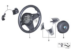 Спорт.рулевое колесо, НПБ, с лепестками для BMW E89 Z4 35i N54 (схема запасных частей)