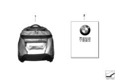 Мягкая сумка малая для MOTO K48 K 1600 GTL 17 (0F02, 0F12) 0 (схема запасных частей)