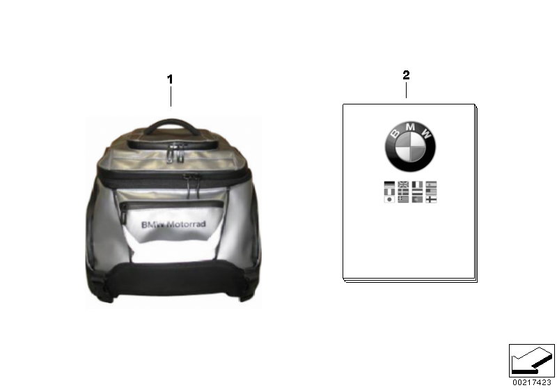 Мягкая сумка малая для BMW K25 R 1200 GS 08 (0303,0313) 0 (схема запчастей)