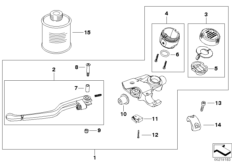 Арматура сцепления, дымчатое стекло для MOTO K40 K 1300 S (0508,0509) 0 (схема запасных частей)