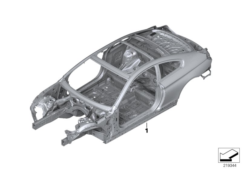 Каркас кузова для BMW F13N 640iX N55 (схема запчастей)
