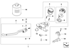 Арматура сцепления для MOTO K25 R 1200 GS 04 (0307,0317) 0 (схема запасных частей)